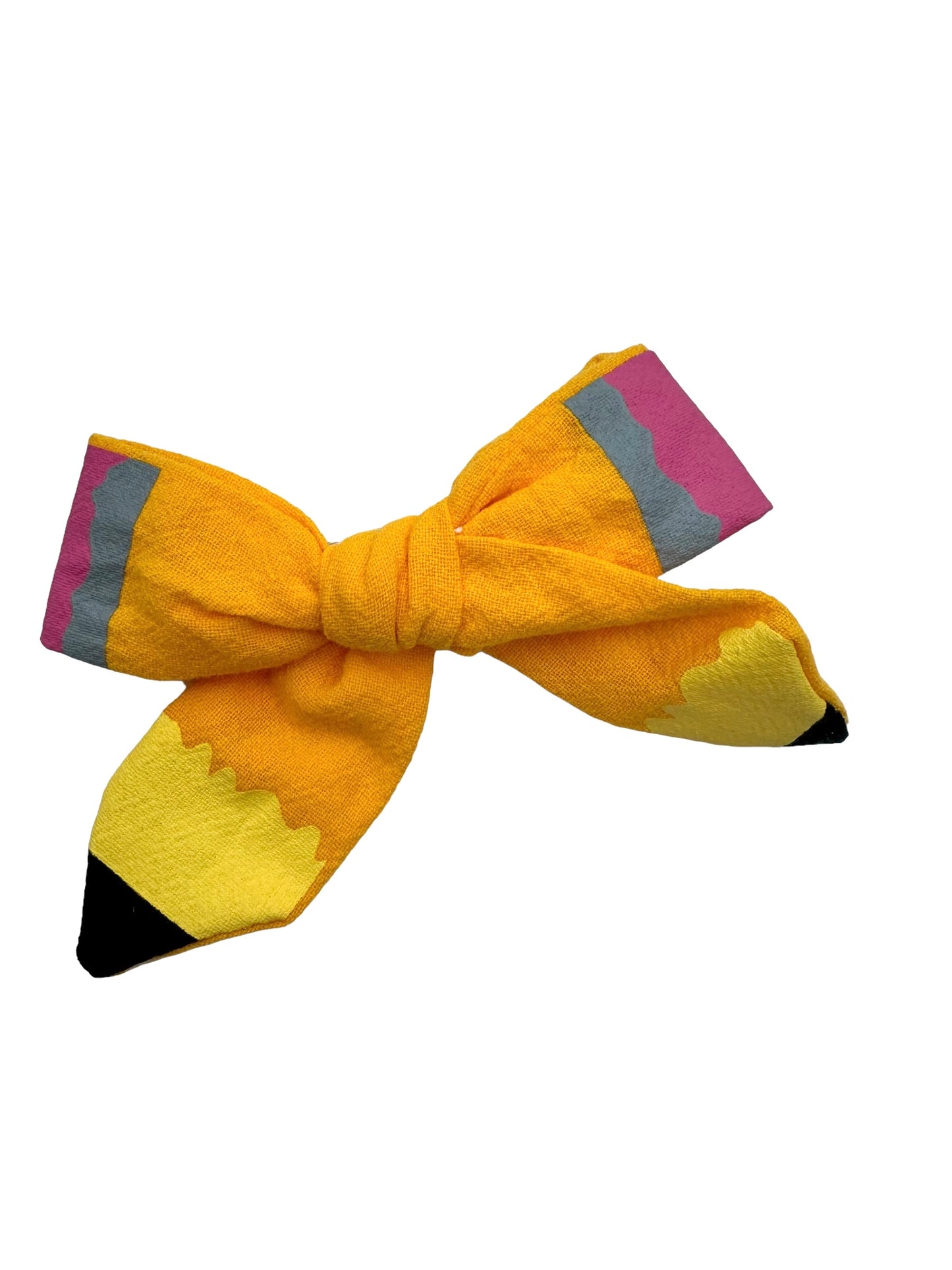 Yellow Pencil Hair Bow