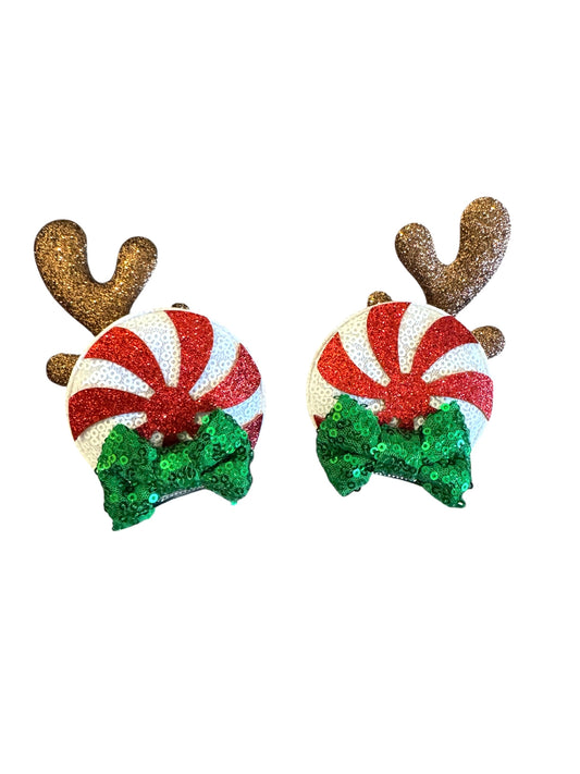 Christmas Reindeer Mouse Ear Clips