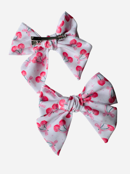 *Cherry Bow Hair Bows