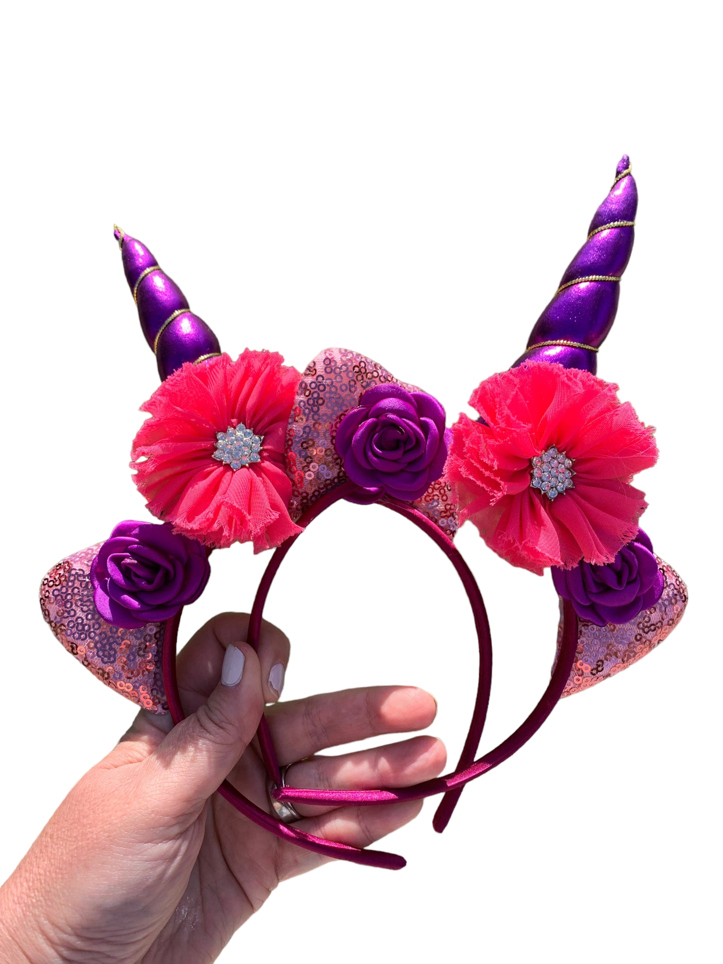 Hot Pink and Purple Unicorn Headband