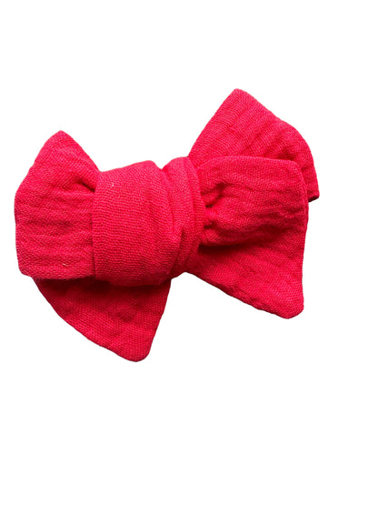 Solid Colored Muslin Hair Bow
