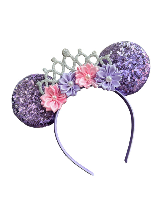 Pink and Purple Mouse Ear Headband