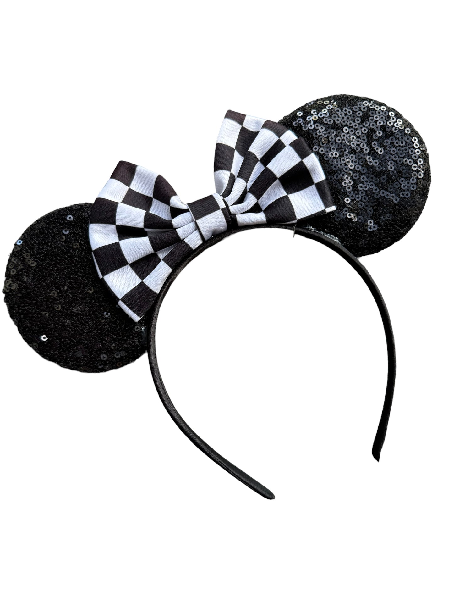 Checkered Mouse Ear Headband