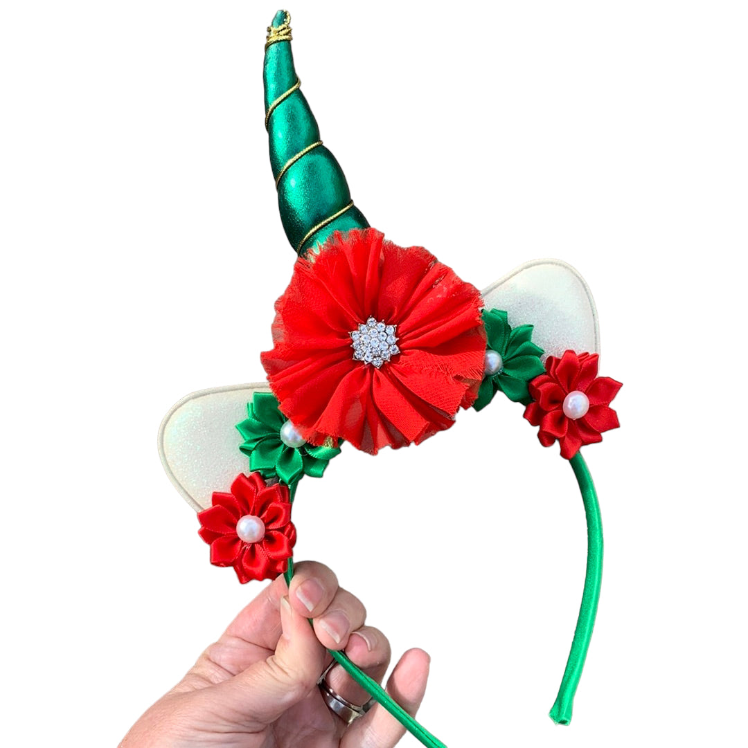 Red and Green Unicorn Headband