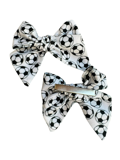 Soccer Hair Bows