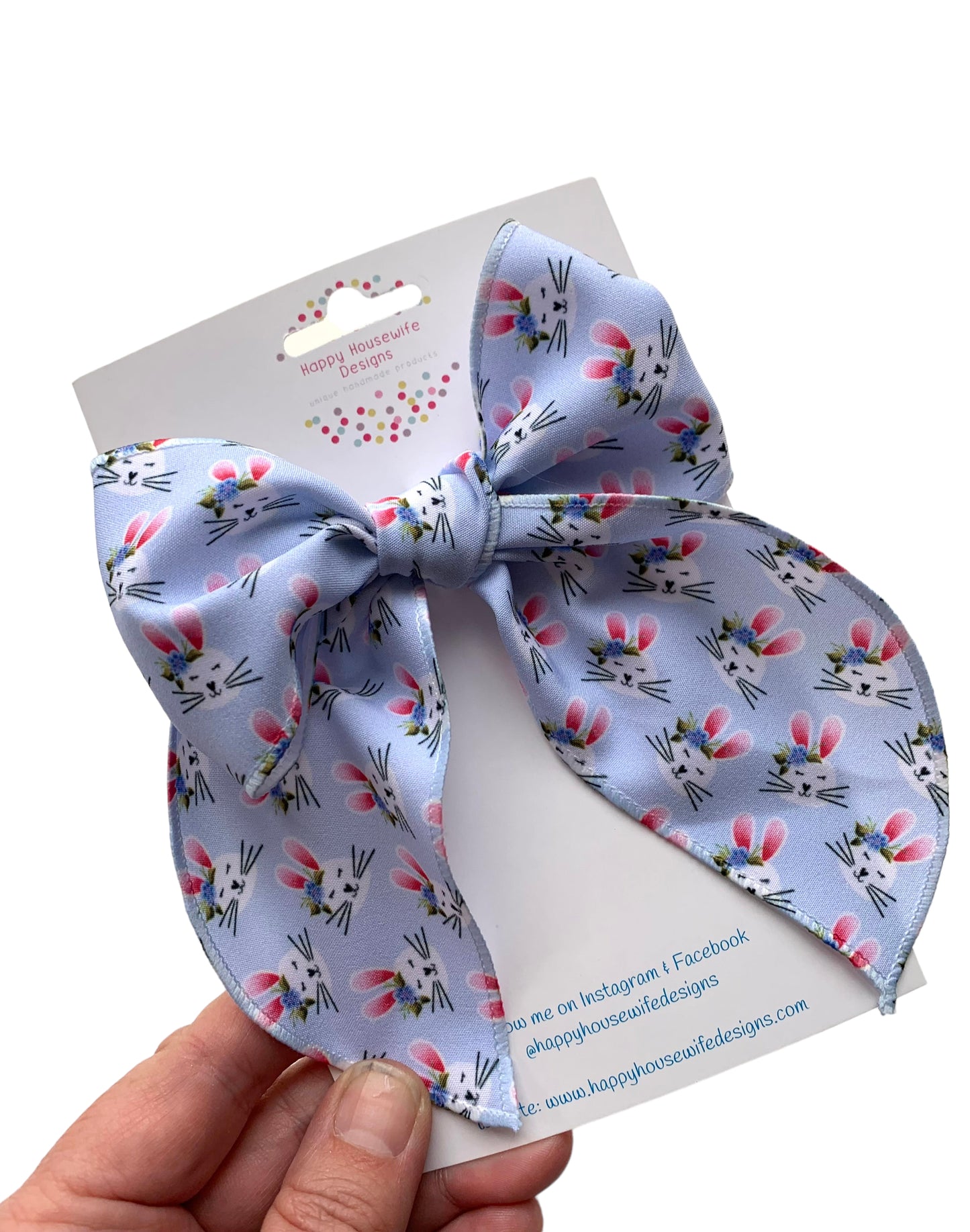 Blue Bunny Hair Bows