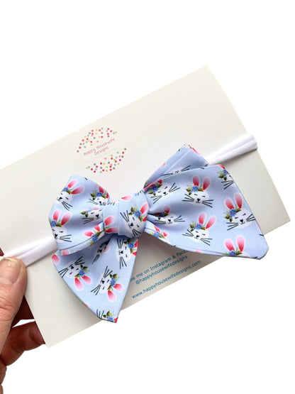 Blue Bunny Hair Bows