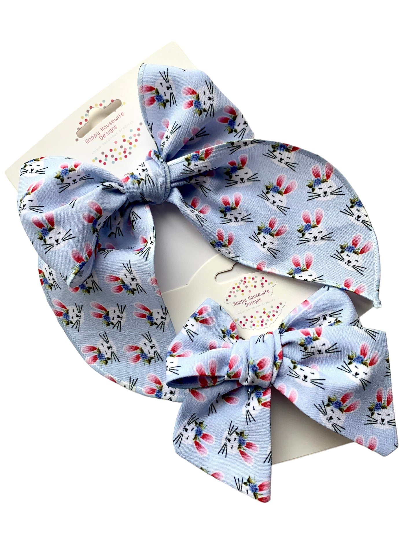 Blue Bunny Hair Bows