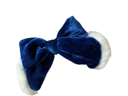 Blue Velvet Hair Bow