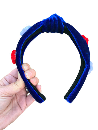Patriotic Velvet Tie Knot Headband