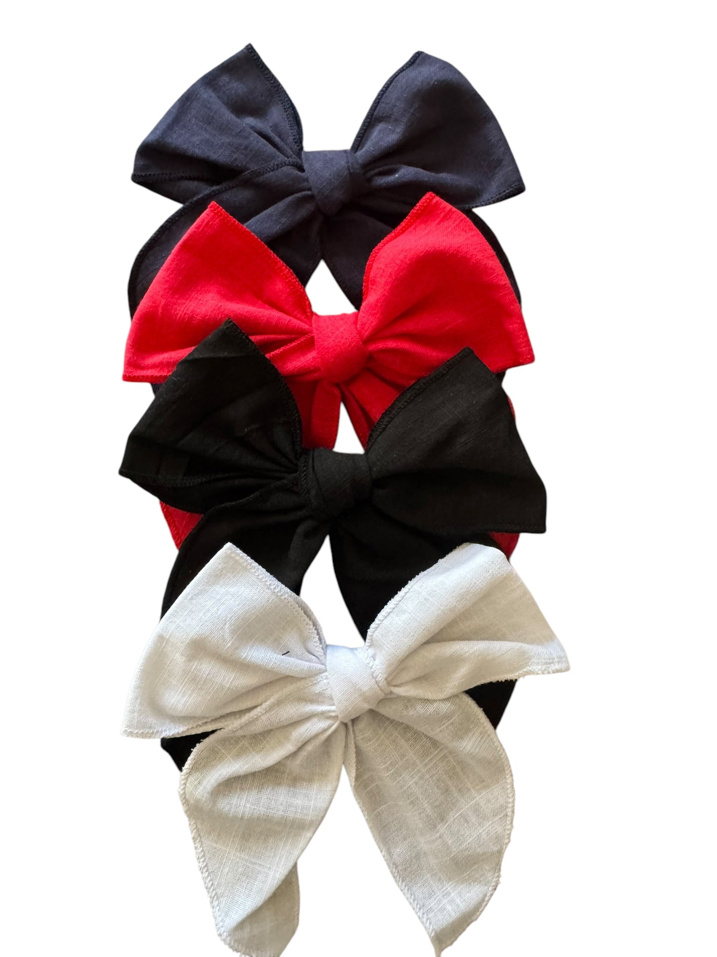 Linen Hair Bows