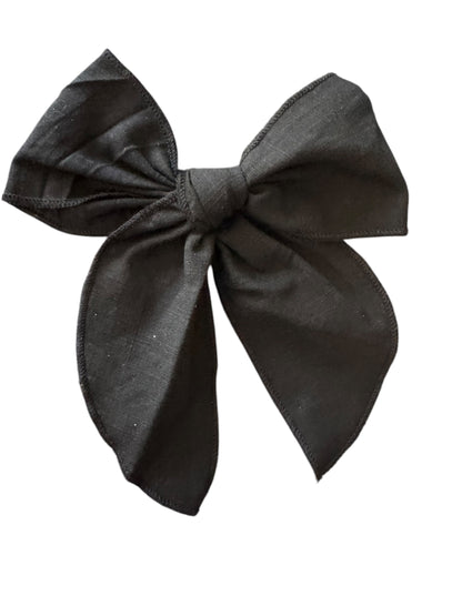 Linen Hair Bows