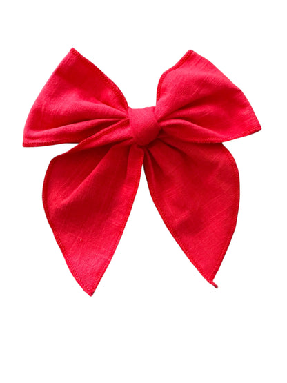 Linen Hair Bows