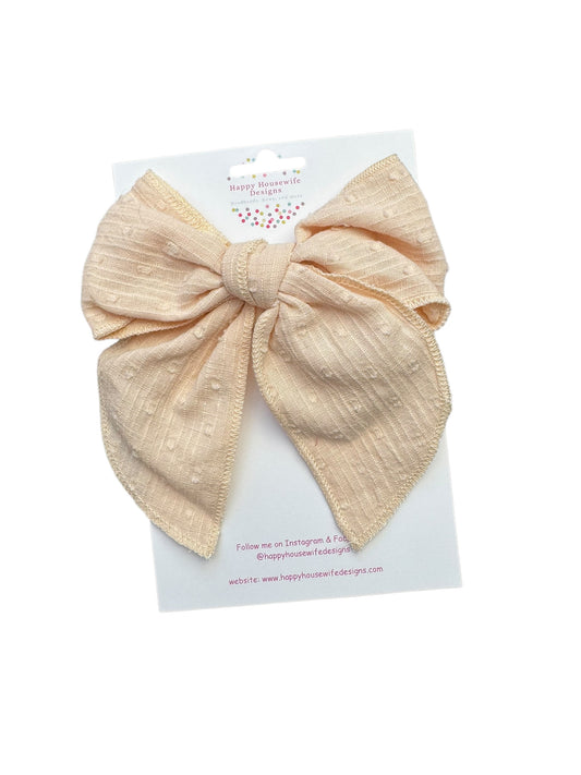 Fabric Dot Hair Bows