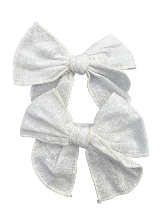 Mini Linen Pigtail Clips