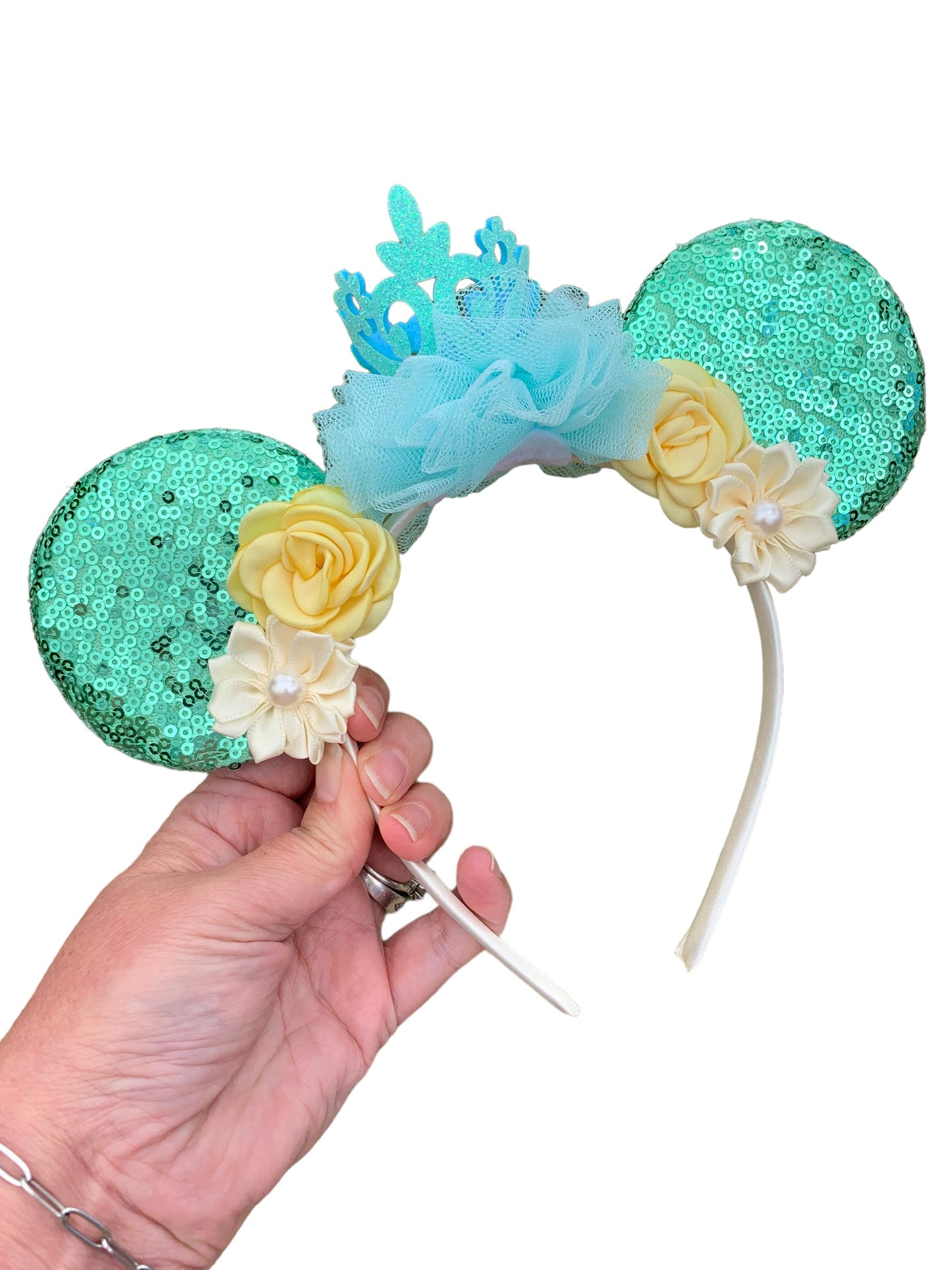 Green Princess Mouse Ear Headband