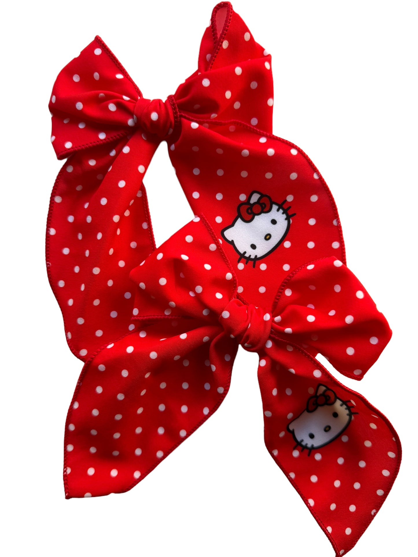 Red Kitty X-Large Hair Bow