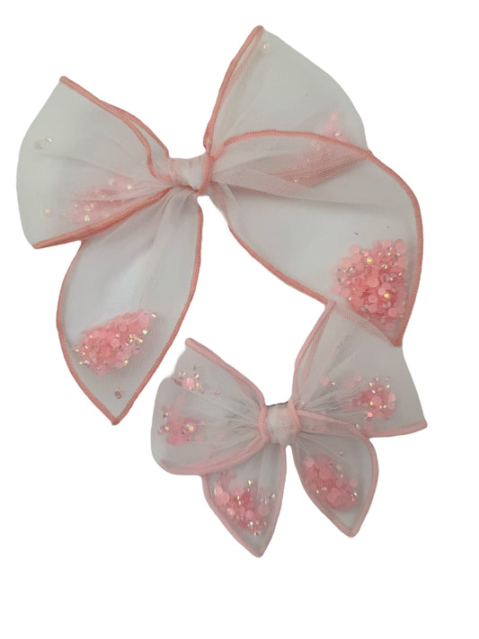 Pink Shaker Hair Bows