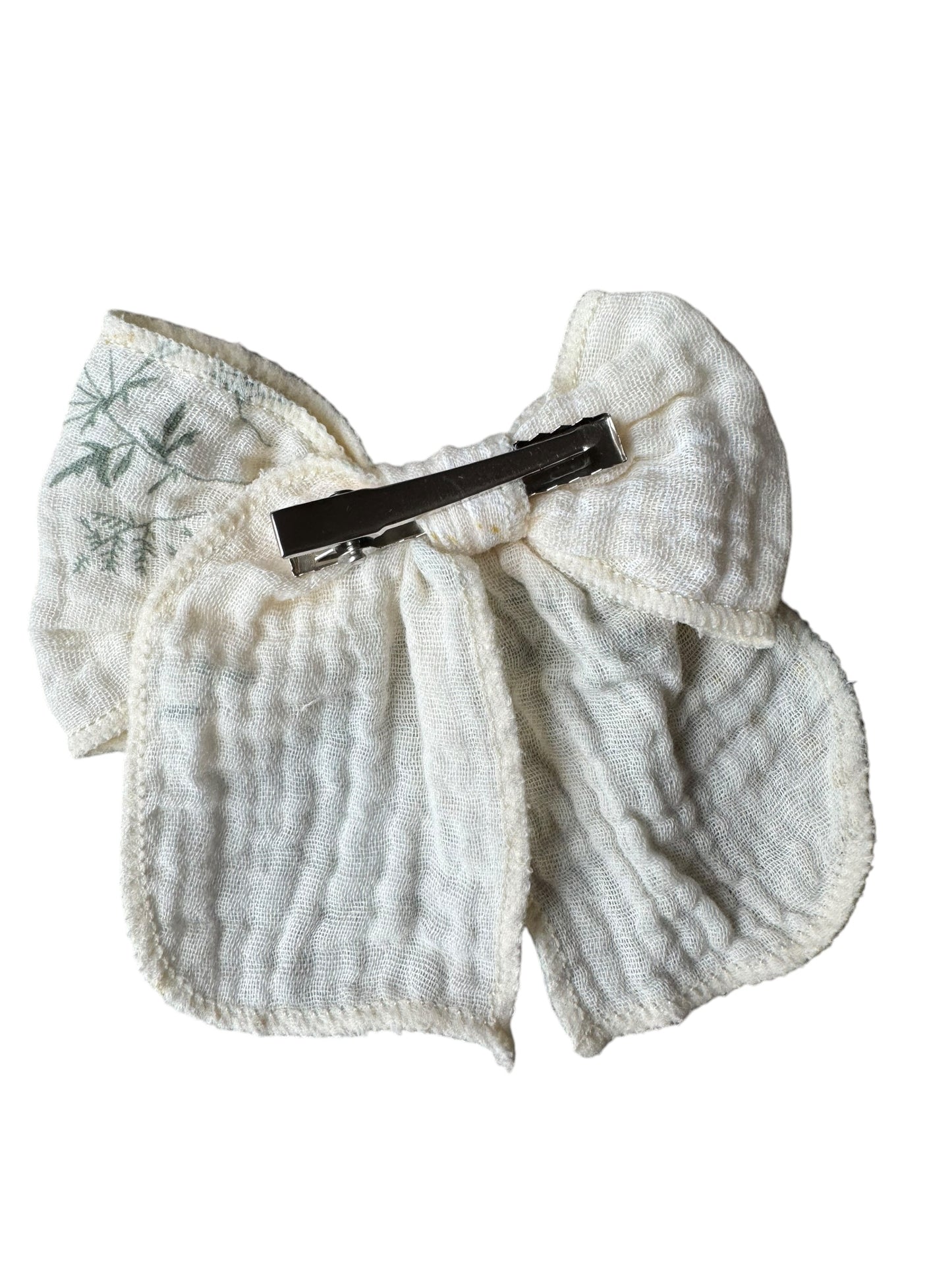 *Floral Muslin Hair Bows