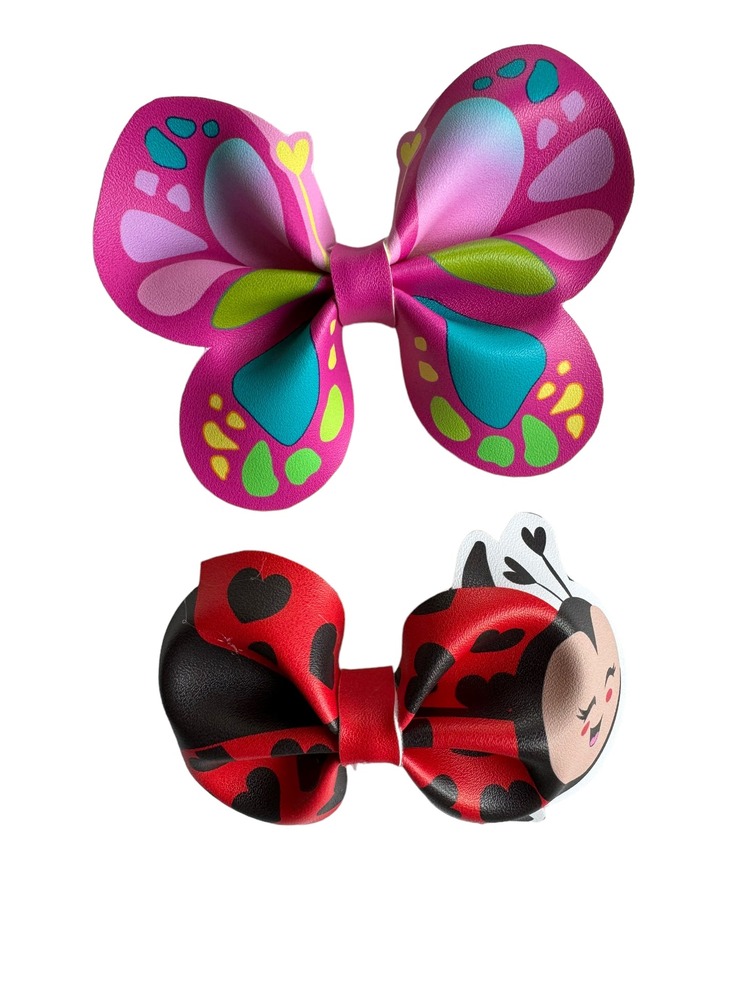 Butterfly Faux Leather Bows