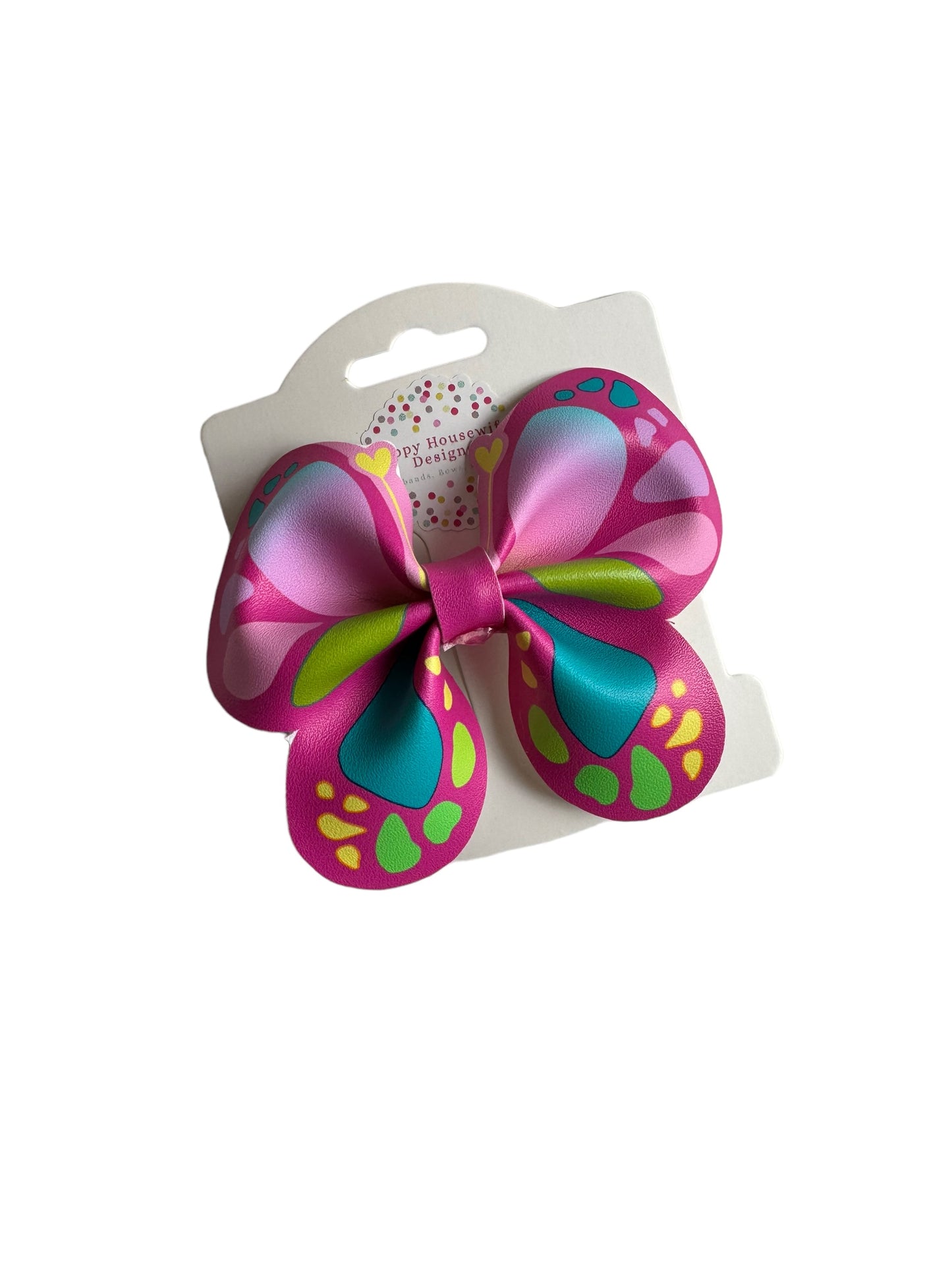 Butterfly Faux Leather Bows