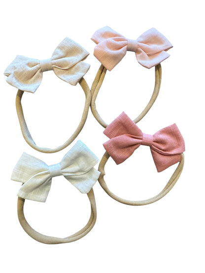 *Mini Linen Baby Headbands