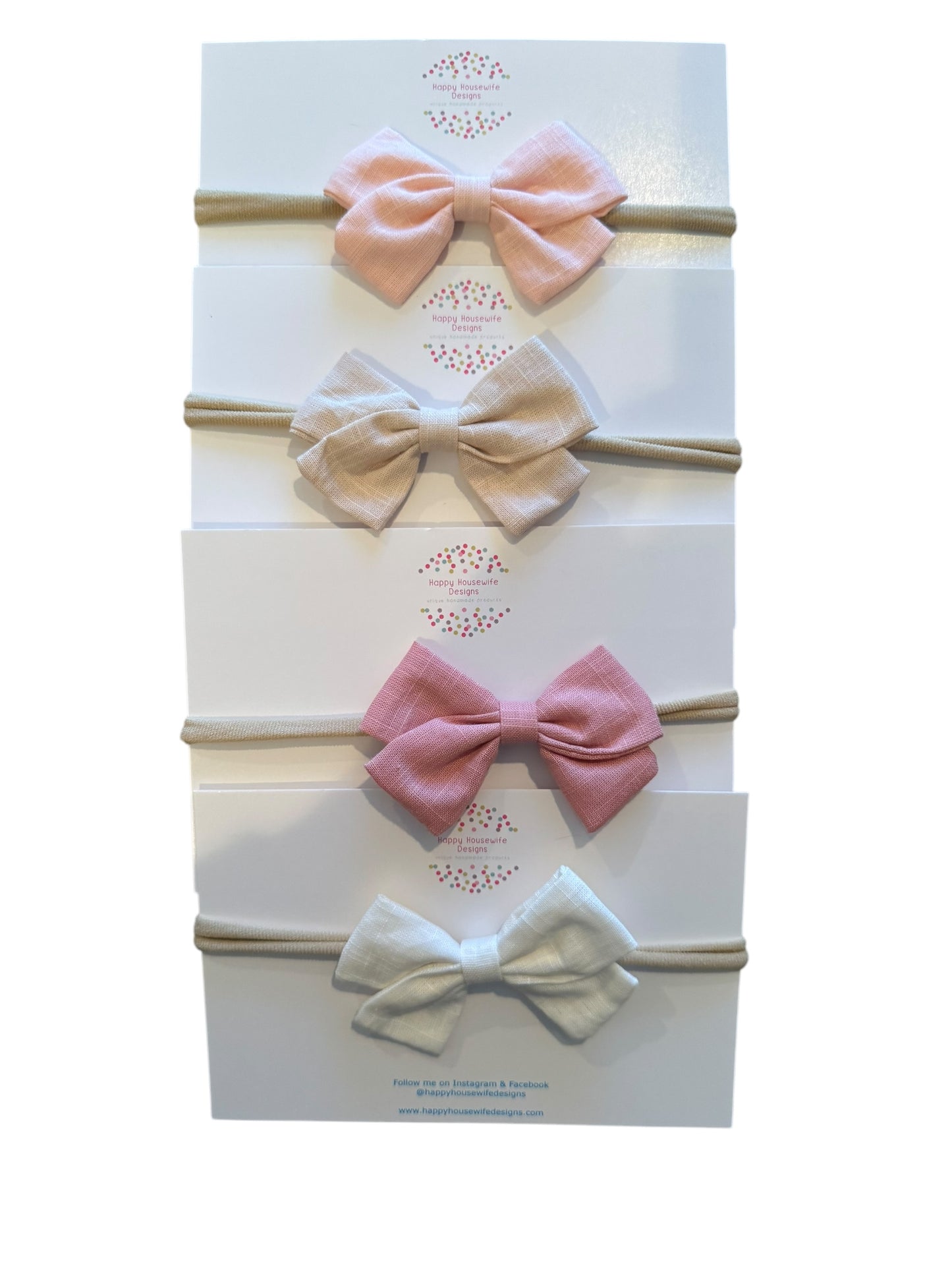 *Mini Linen Baby Headbands