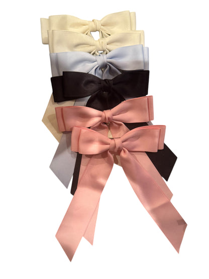 *Coquette Double Bow Satin Hair Bow