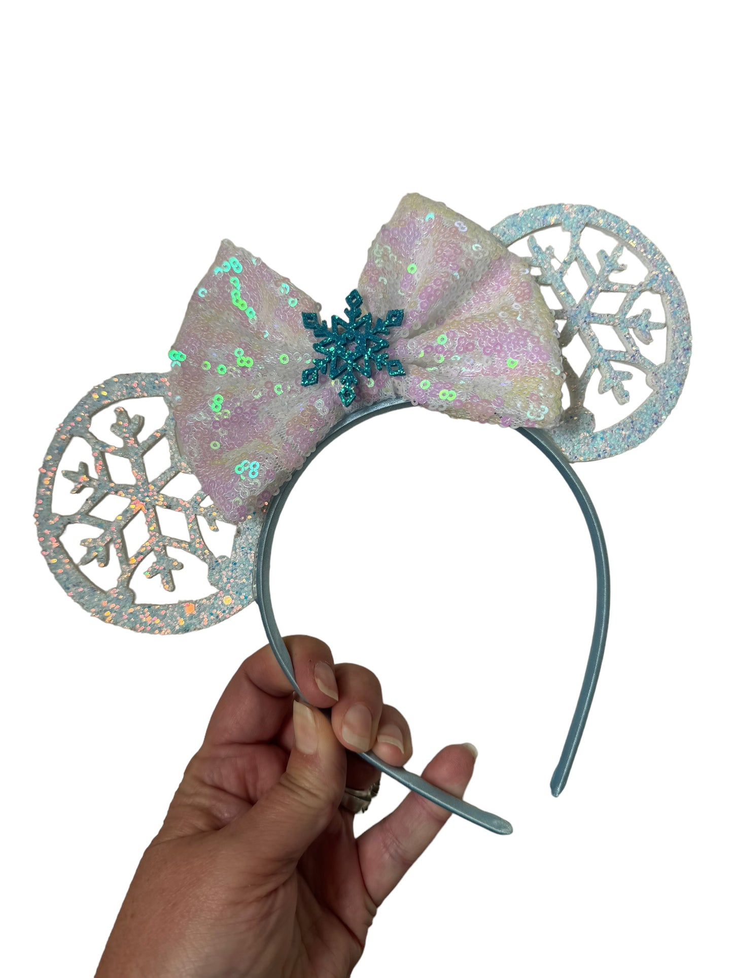 Snowflake Mouse Ear Headband