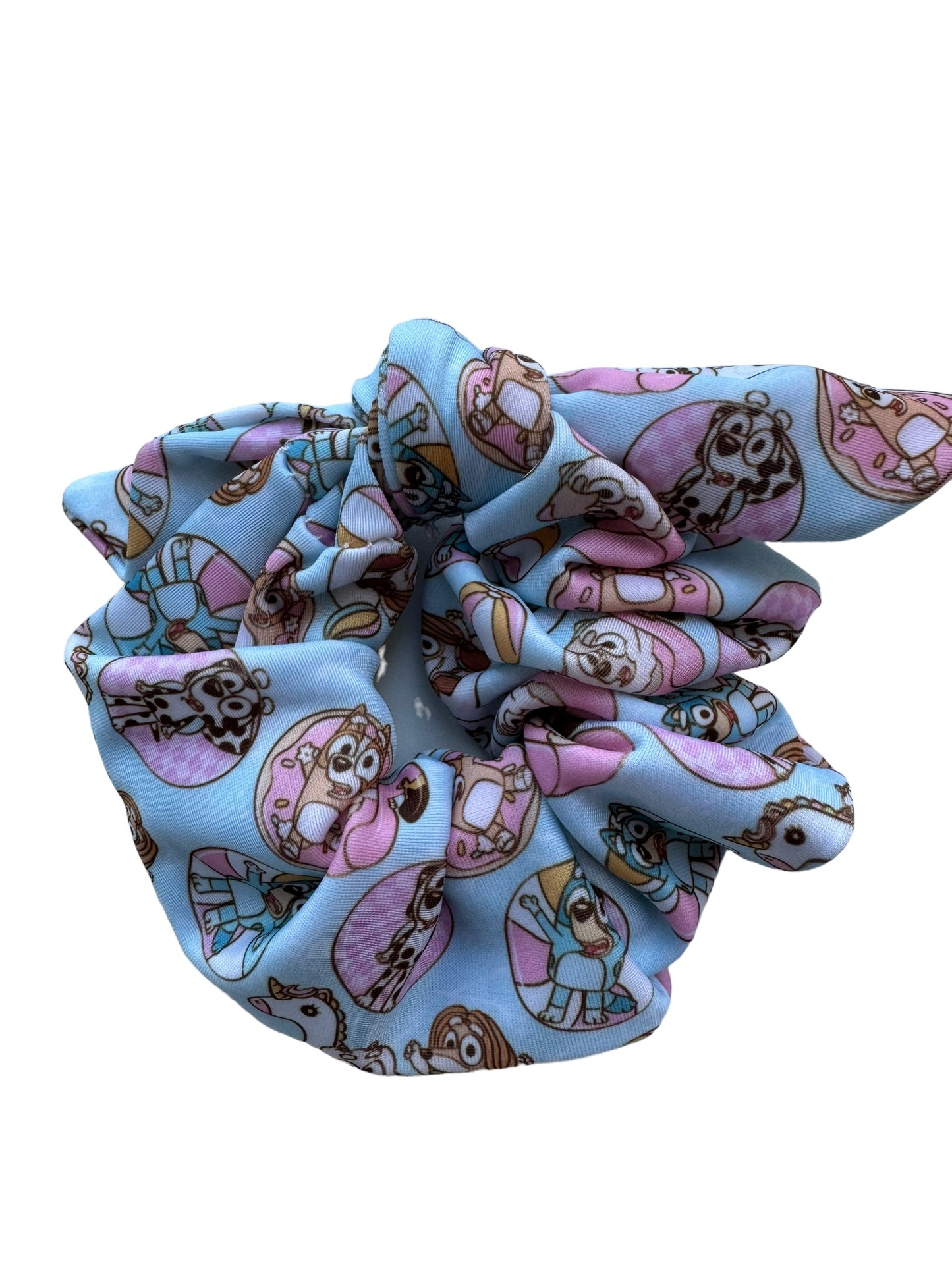 Blue Dog Swim Fabric Scrunchies