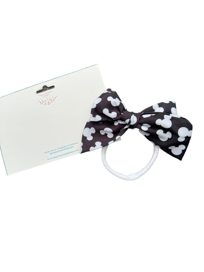 Black and White Mouse Hair Bow