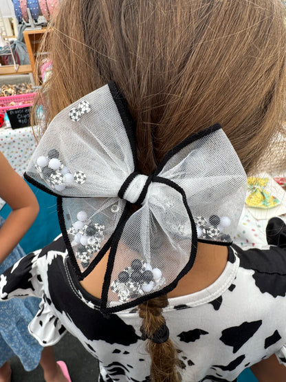 Soccer Shaker Hair Bows