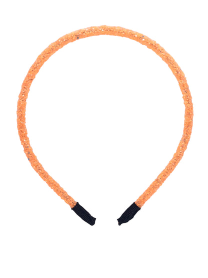 orange glitter glow in the dark headband 