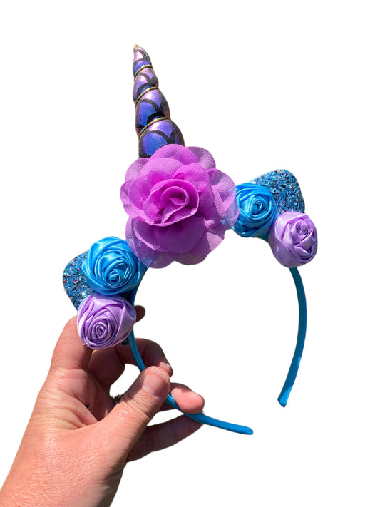 Purple Mermaid Unicorn Headband
