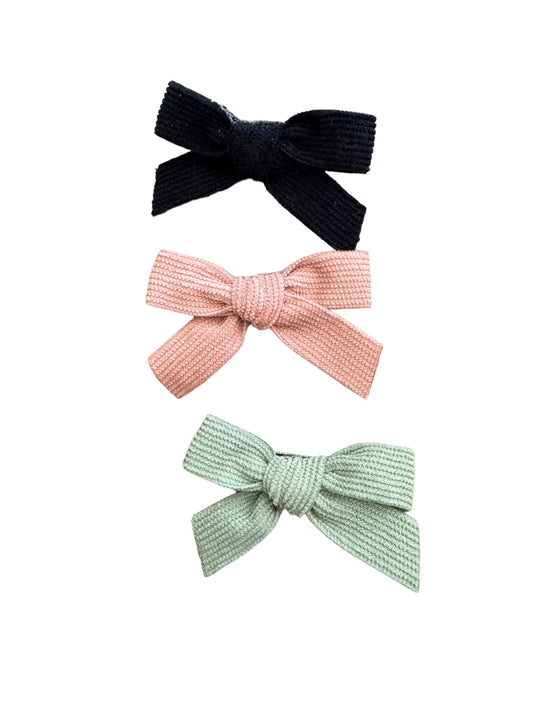 Mini Corduroy Hair Bows