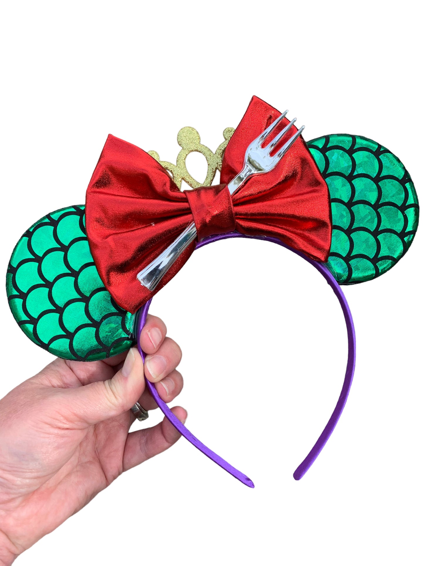 Green Mermaid Mouse Ear Headband