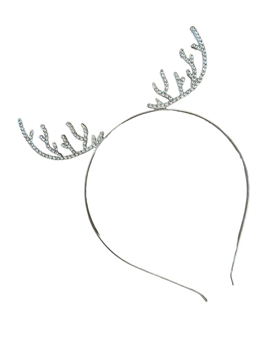 Silver Reindeer Headband