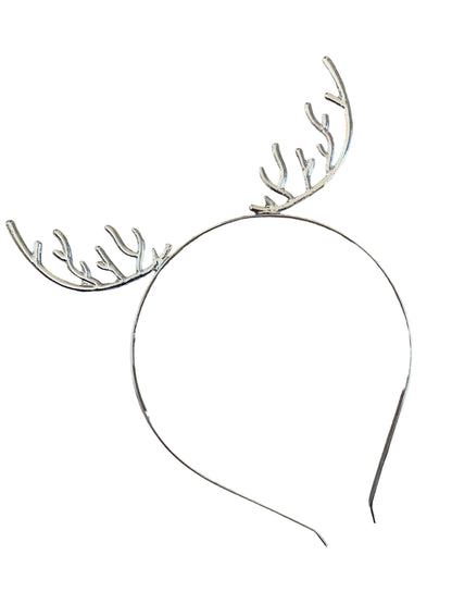 Silver Reindeer Headband