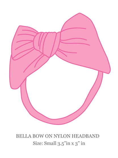 bella bow on nylong headband