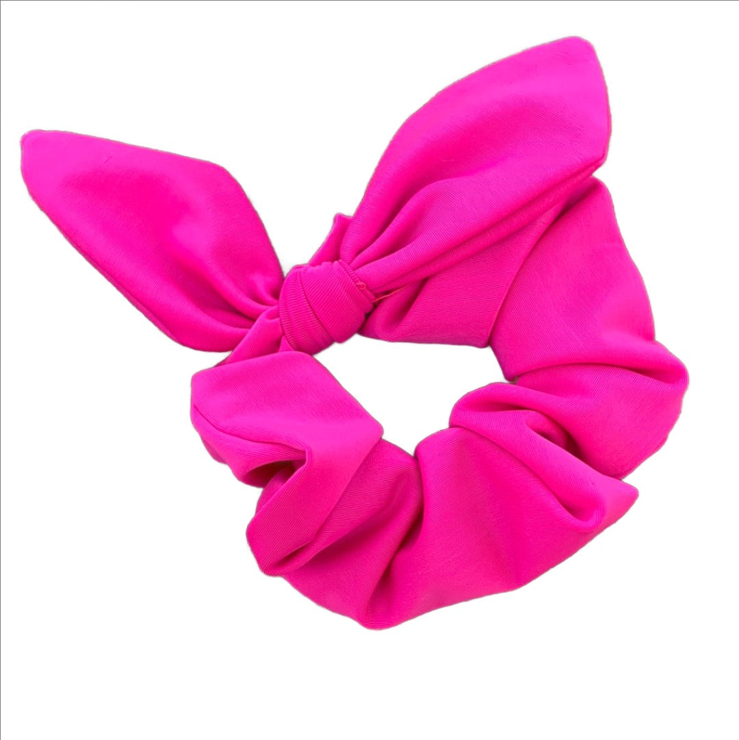 hot pink swim scrunchie