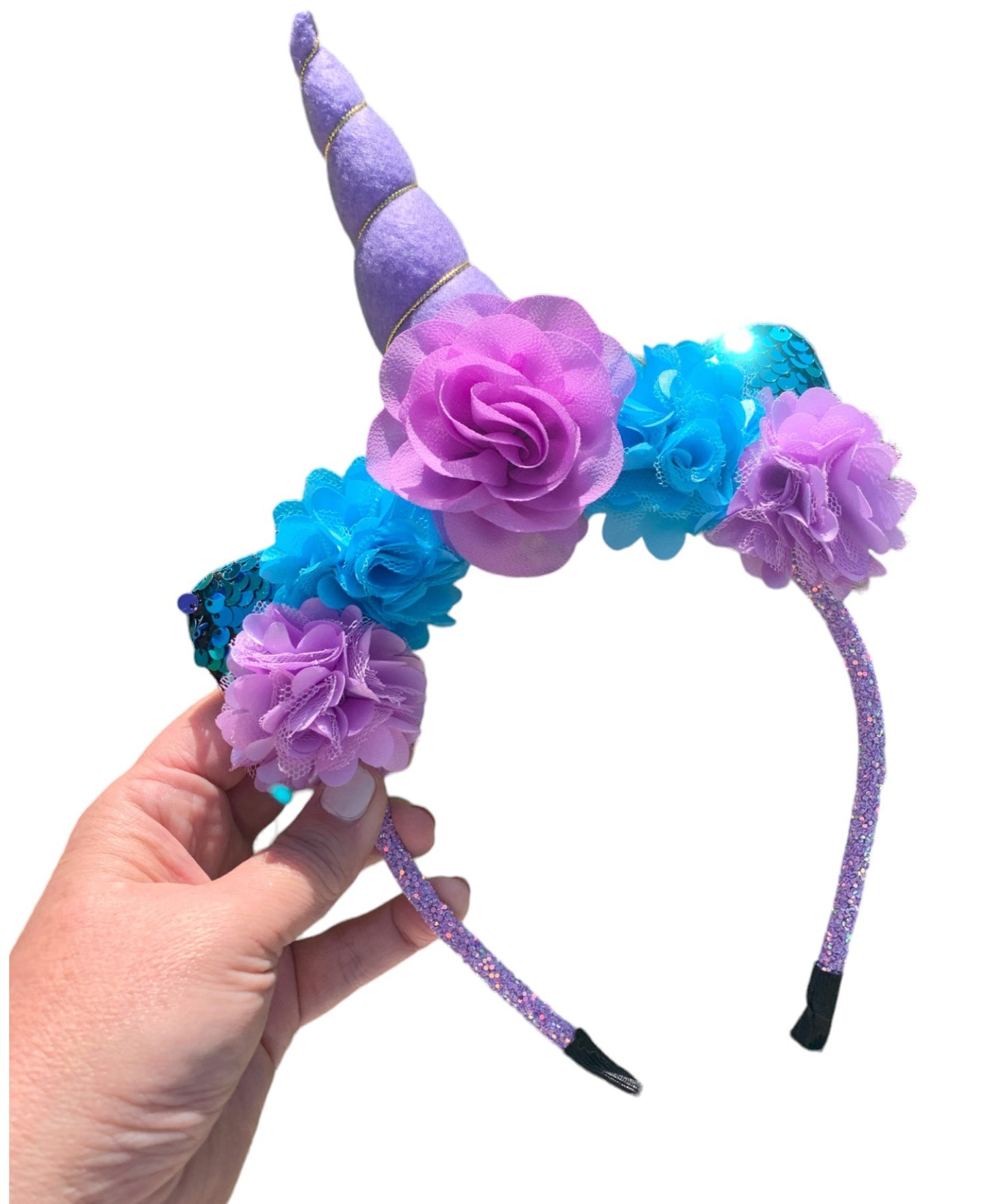 Purple and Aqua Unicorn Headband