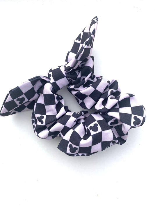 Black Checkered Mouse Bows