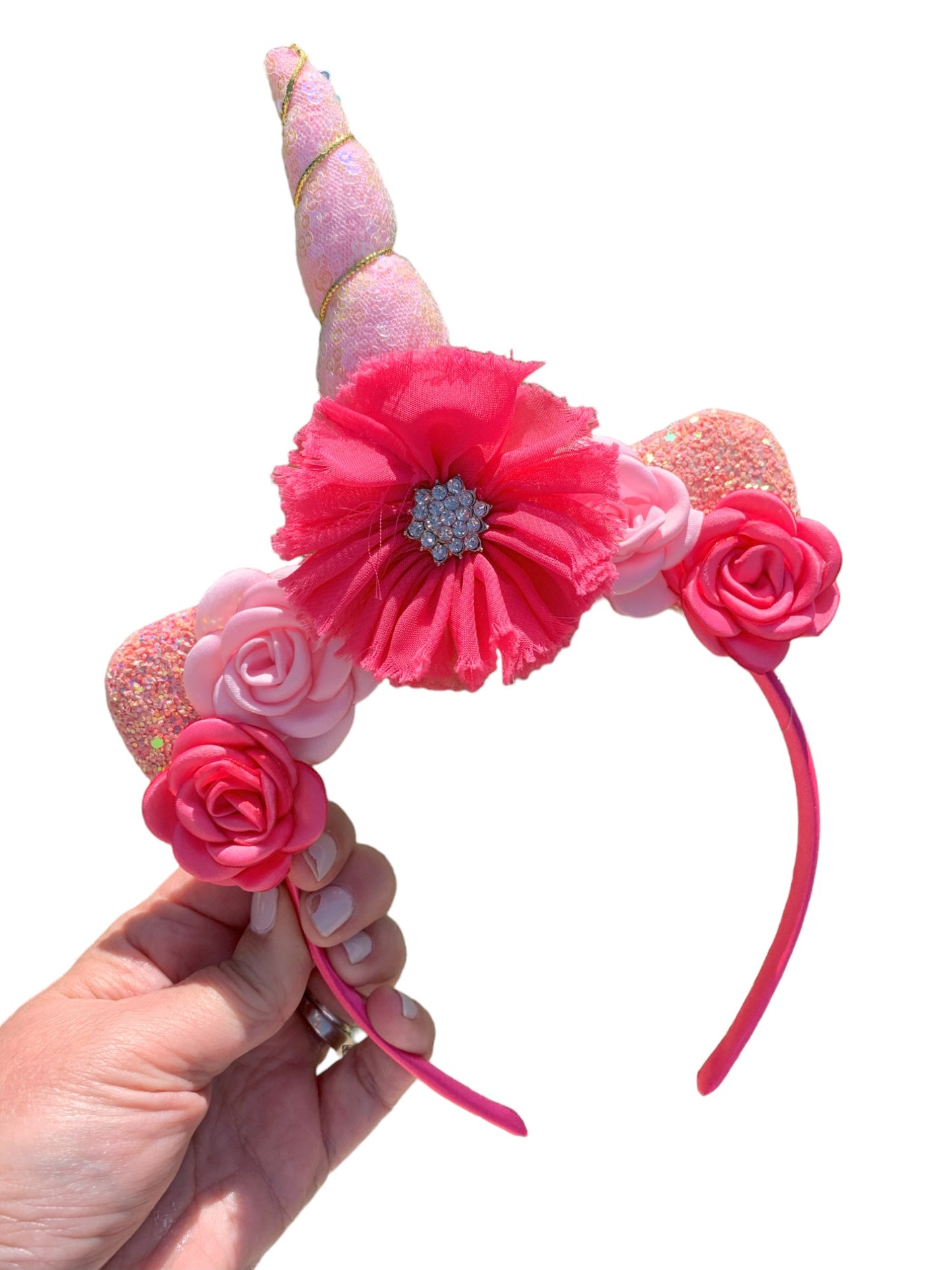 Pink and Hot Pink Unicorn Headband