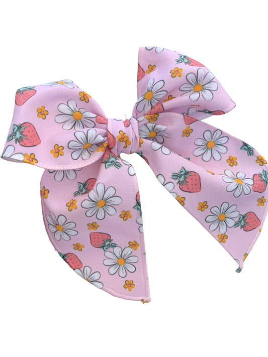 Strawberry and Daisy Hair Bows
