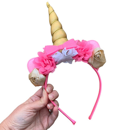 Pink and Gold Unicorn Headband