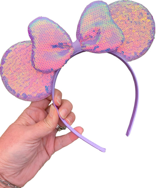 Solid Purple Mouse Ear Headband