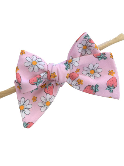 Strawberry and Daisy Hair Bows