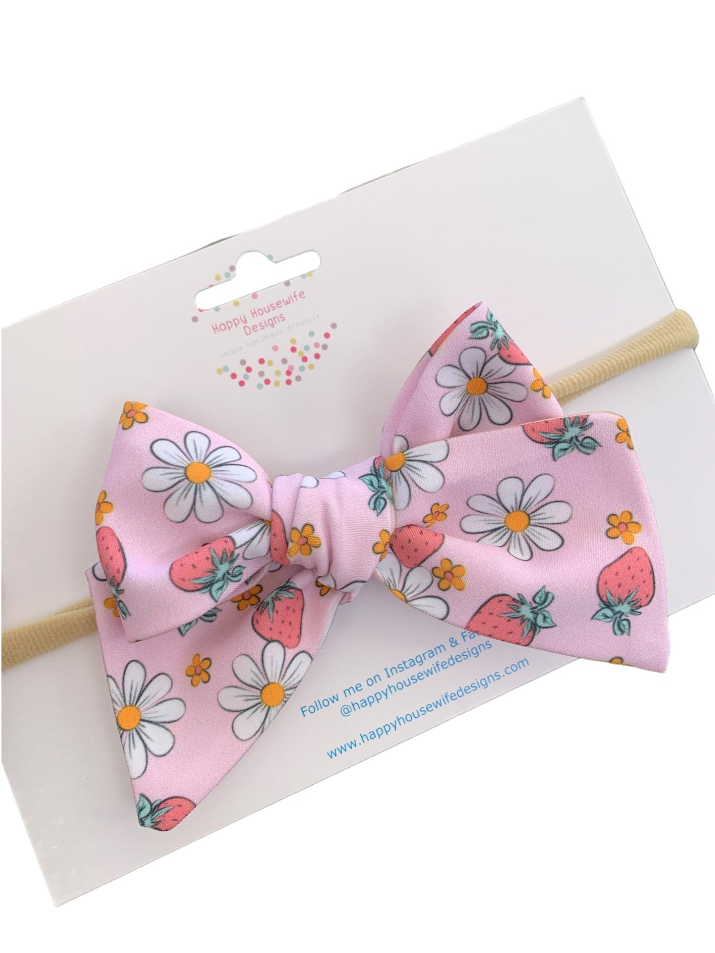 Strawberry and Daisy Hair Bows