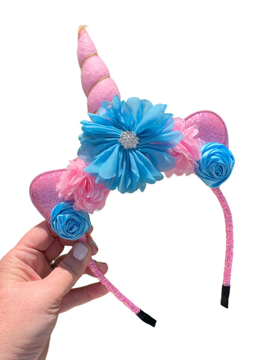 Pink and Aqua Unicorn Headband
