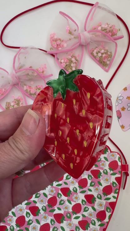 Strawberry Claw Clips